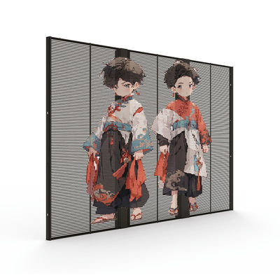 500mm*1000mm PH15-15 외부 방수 고 밝기 LED 투명 디스플레이 화면