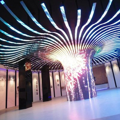 광고 스플라이싱 유연 LED 화면 벽 맞춤형 곡선 LED 비디오 벽