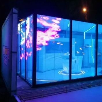 높은 투명성 LED 크리스탈 필름 디스플레이입니다.