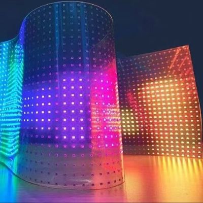커스터마이즈 된 밝기 투명한 LED 크리스탈 필름 스크린