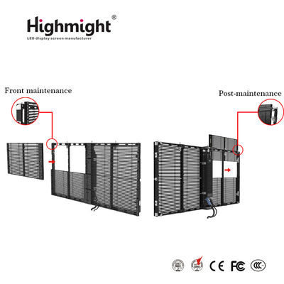 500mm*1000mm TRA-F PH3-7 야외 모듈 조립 고 밝기 LED 투명 디스플레이 스크린