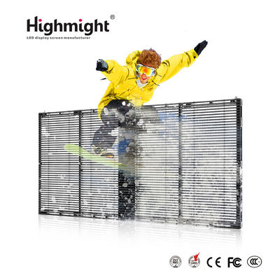 500mm*1000mm TRA-F PH3-7 야외 모듈 조립 고 밝기 LED 투명 디스플레이 스크린