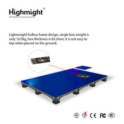500mm*500mm DM PH3.9 RGB 바닥 타일, 인터랙티브 LED 라이트 바닥 타일