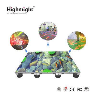 500mm*500mm DM PH3.9 RGB 바닥 타일, 인터랙티브 LED 라이트 바닥 타일