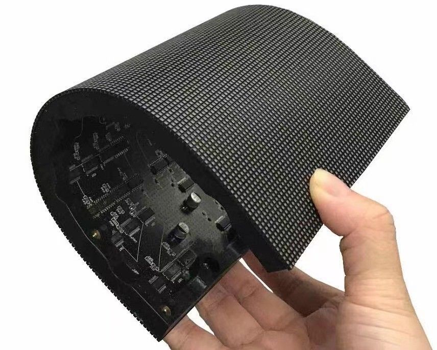 광고 유연 LED 무대 화면 전체 색상 곡선 LED 디스플레이 벽
